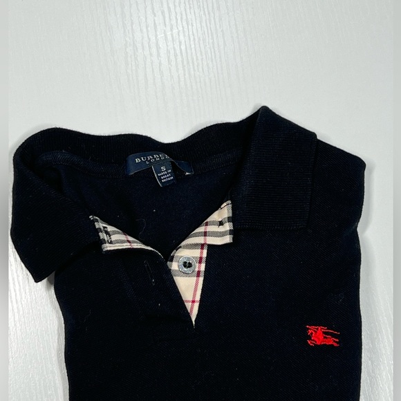 BURBERRY BRIT
Exploded Check Pattern Black Crew Neck Polo Shirt - Picture 4 of 5